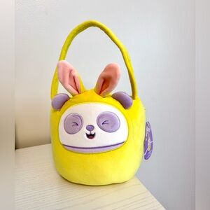 Squishmallows Yellow Plush Easter Basket Penny the Panda